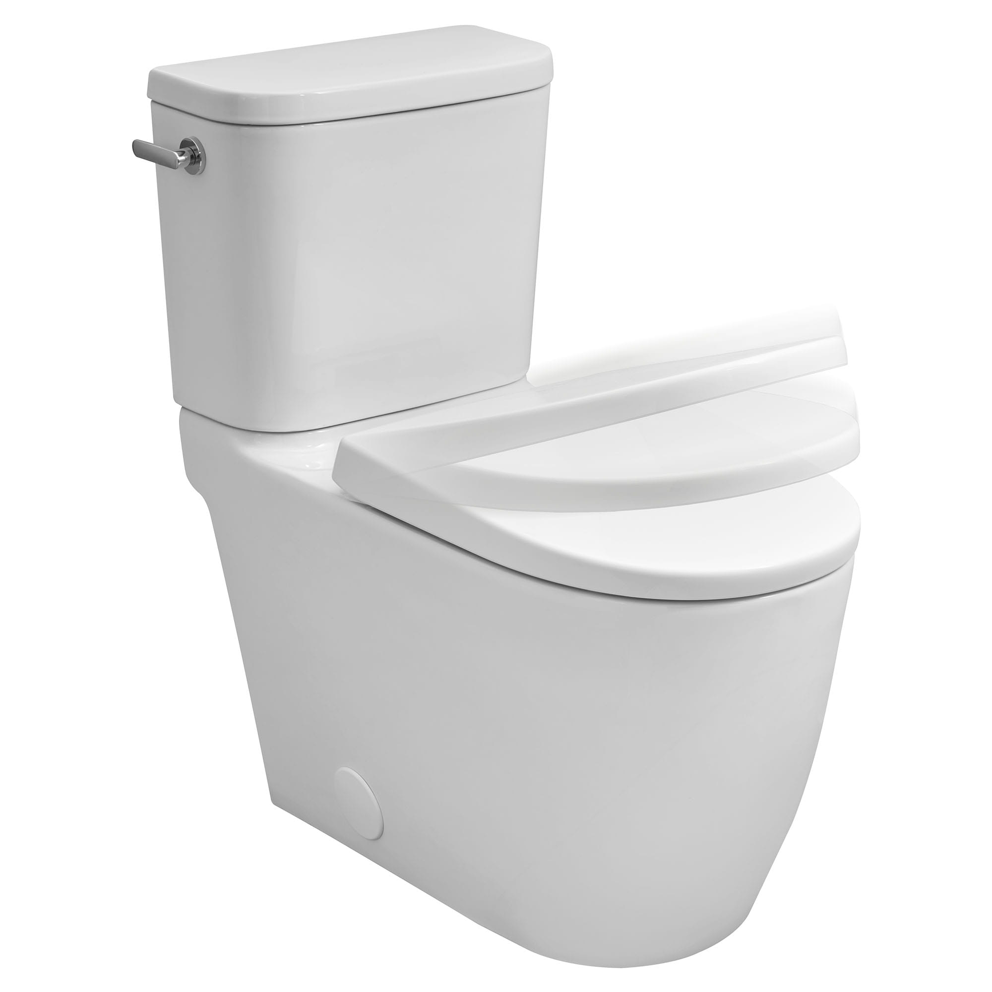 Two-piece Right height Elongated Toilet with seat, Left-Hand Trip Lever